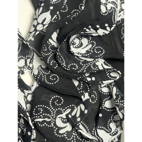 Sunny Leigh Women’s Top Black White Frilly Ruffled Feminine Girl Top Size (S) - Picture 8 of 16